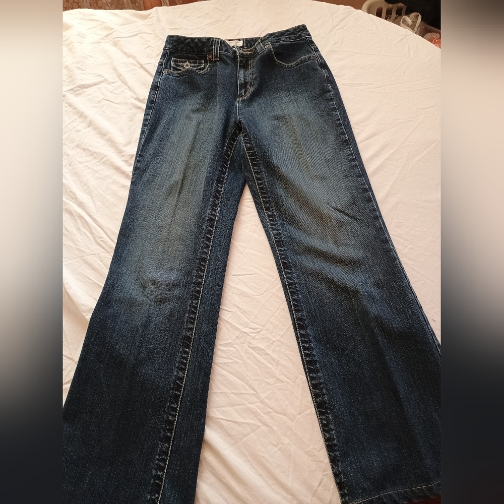 Christopher & Banks Women's Blue Jeans Size 4 Stretch Measurements In Pics